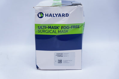 Halyard 49310 Ulti-Mask Fog-Free Surgical Mask, White - Box of 50